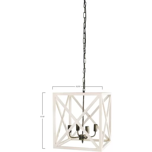 imageCreative CoOp Square Wood and Metal ChandelierWhite