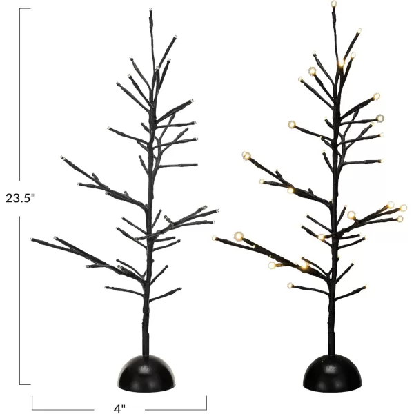 imageCreative CoOp Tall Metal Tree with 48 LED Lights Black