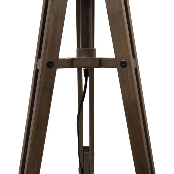 imageCreative CoOp Tripod Style Wood Floor Lamp with Drum ShadeBrown Floor Lamp
