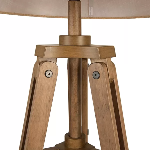imageCreative CoOp Tripod Style Wood Floor Lamp with Drum ShadeNatural
