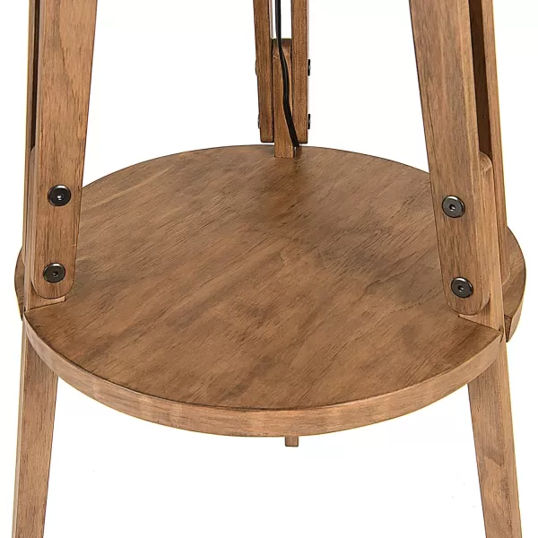 imageCreative CoOp Tripod Style Wood Floor Lamp with Drum ShadeNatural