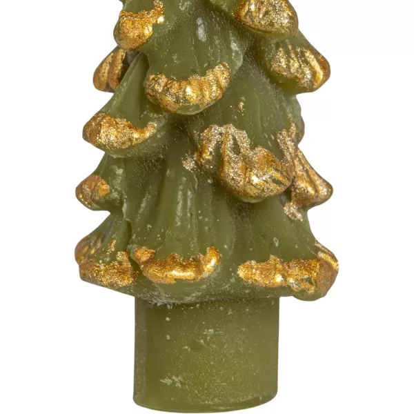 imageCreative CoOp Unscented Textured Tree Shaped Taper Candles in Box Pewter Color Set of 2GoldEvergreen