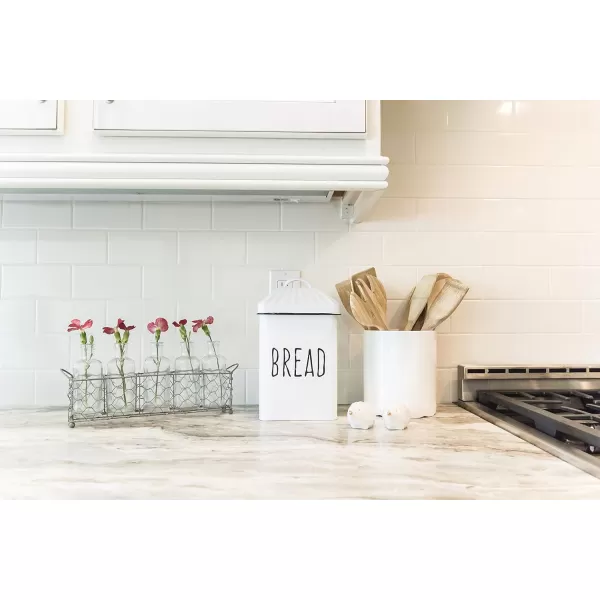 imageCreative CoOp Wire Holder with 5 Glass Vase Bottles