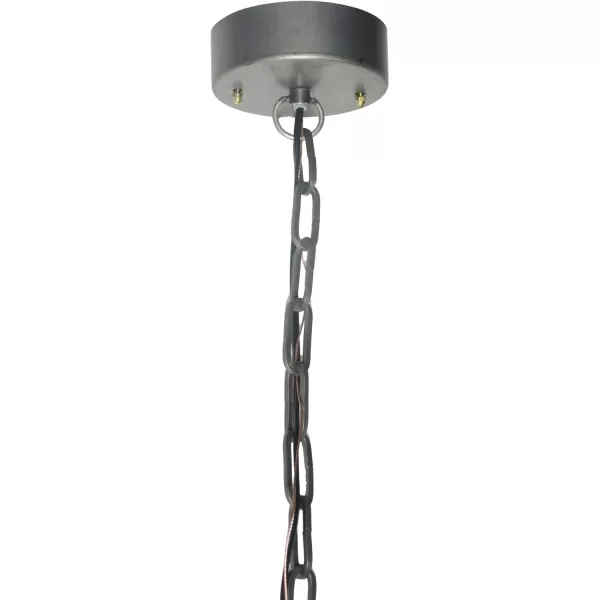imageCreative CoOp Wood ampamp Metal Framed Chandelier with Wood Bead DrapingBlack