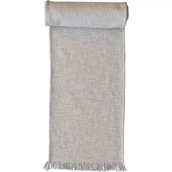 imageCreative CoOp Woven Cotton Table Runner with Metallic Gold Thread and Fringe Natural