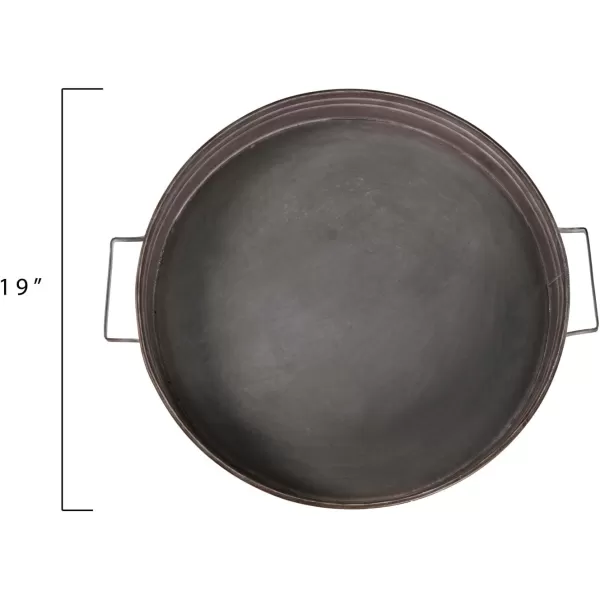 imageRound Decorative Iron Tray with Handles