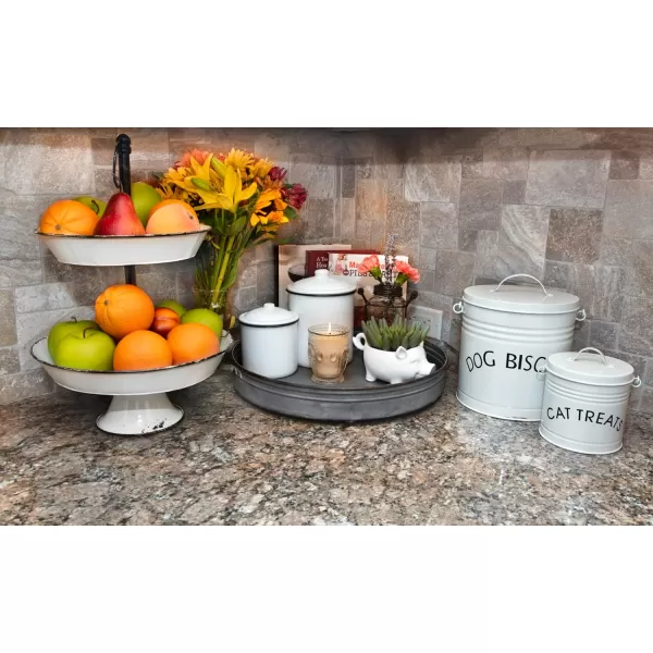 imageRound Decorative Iron Tray with Handles