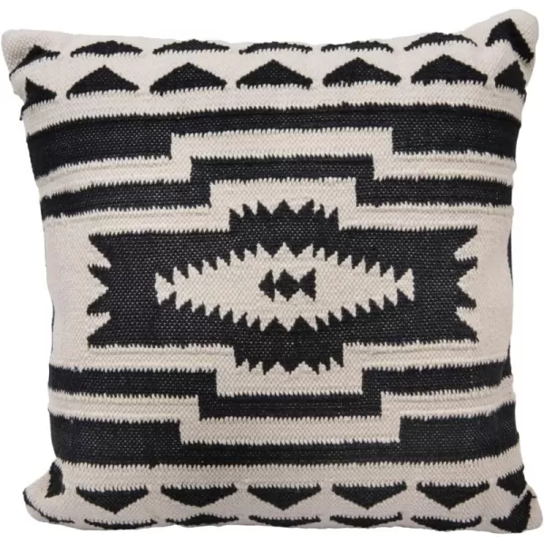imageBlack ampamp Cream Square Kilim Cotton Pillow