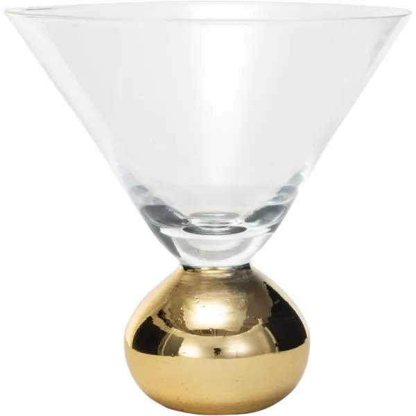 imageCreative CoOp 12 oz Martini Glass with Gold Electroplated Ball Stem Clear