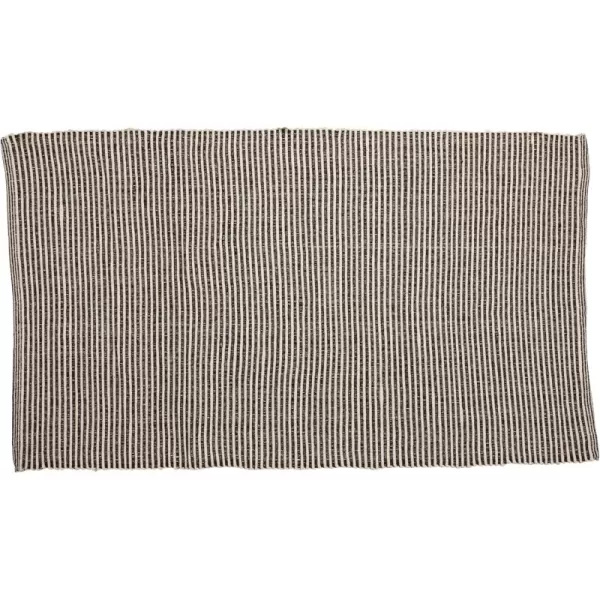 imageCreative CoOp 3 x 5 Black ampamp White Cotton Striped Dhurrie RugBlack and White