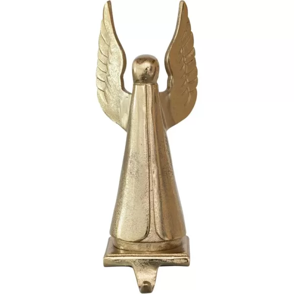 imageCreative CoOp Cast Aluminum Angel Stocking Holder Gold Finish
