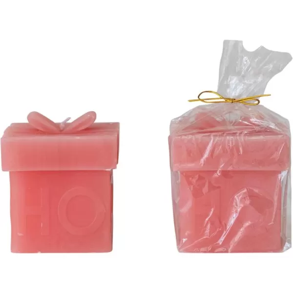 imageCreative CoOp Decorative MerryBright Gift Box Candle Pink