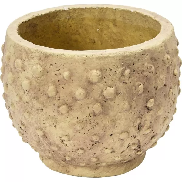 imageCreative CoOp Distressed Terra Cotta Hobnail Planter WhiteBeige