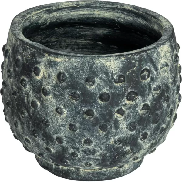 imageCreative CoOp Distressed Terra Cotta Hobnail Planter WhiteDistressed Black