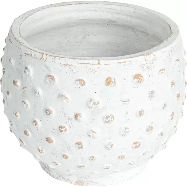 imageCreative CoOp Distressed Terra Cotta Hobnail Planter WhiteWhite
