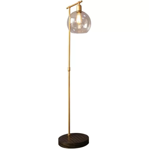 imageCreative CoOp Metal ampamp Wood Floor Lamp with Gold Finish and Glass Globe