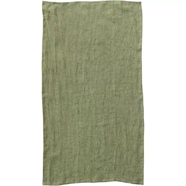 imageCreative CoOp Oversized Stonewashed Linen Tea Towel Green