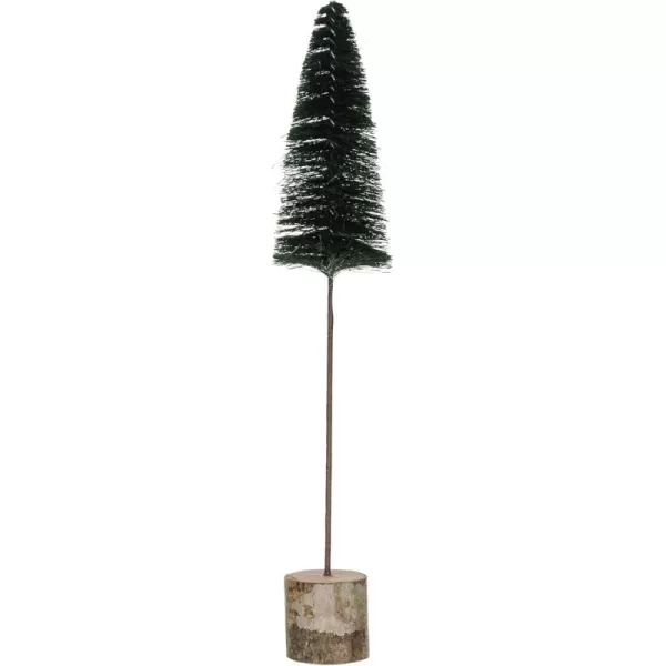imageCreative CoOp Sisal Bottle Brush Tree with Wood Base and Glitter Stars Green
