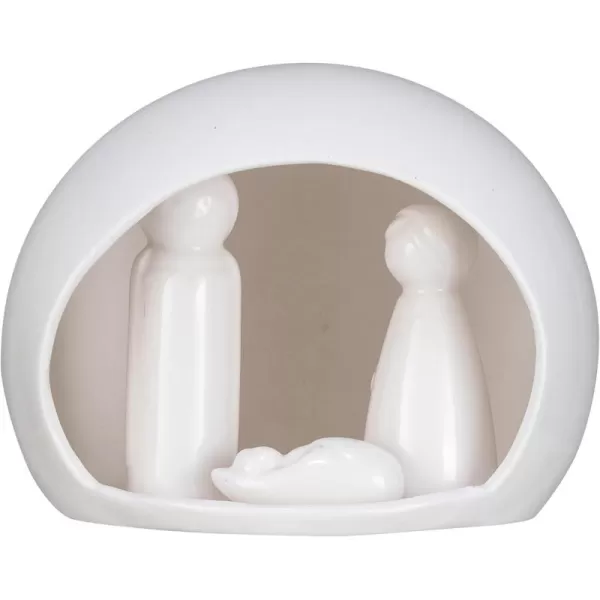 imageCreative CoOp Stoneware Nativity Decor White Set of 4