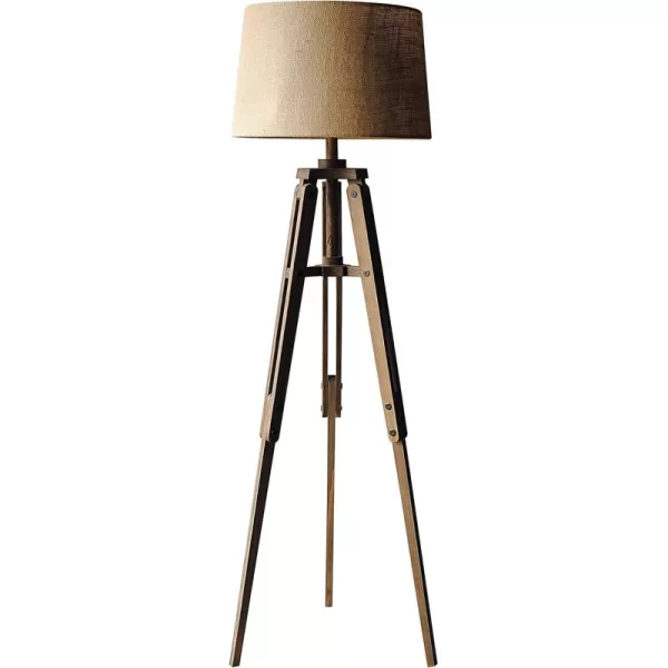 imageCreative CoOp Tripod Style Wood Floor Lamp with Drum ShadeBrown Floor Lamp
