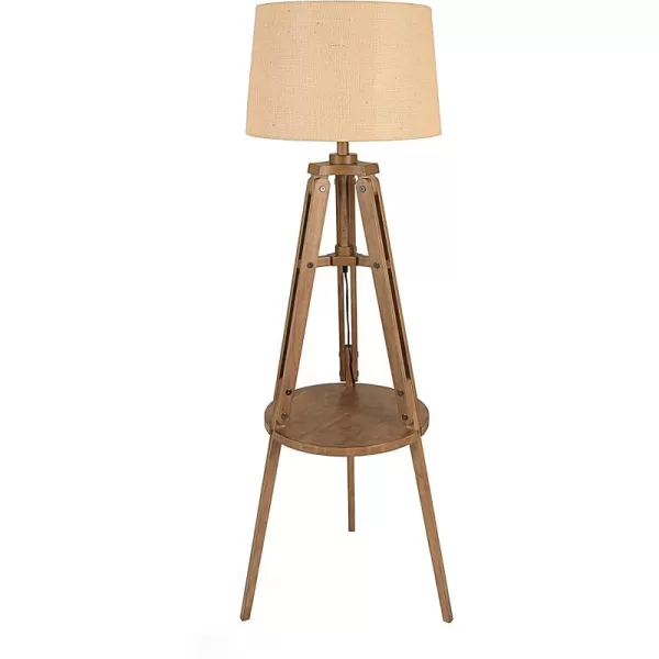 imageCreative CoOp Tripod Style Wood Floor Lamp with Drum ShadeNatural