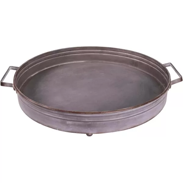 imageRound Decorative Iron Tray with Handles