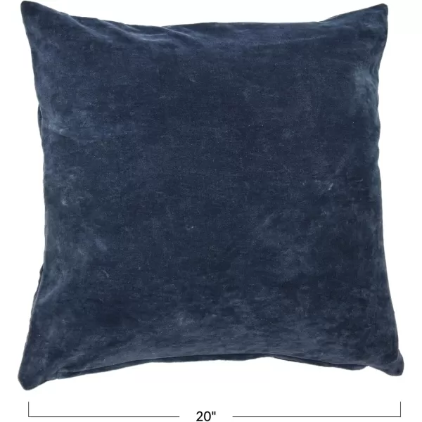 imageCreative CoOp 20quot Square Velvet Knife Edge Pillow Decorative Pillow Cover 20quot x 20quot YellowBlue