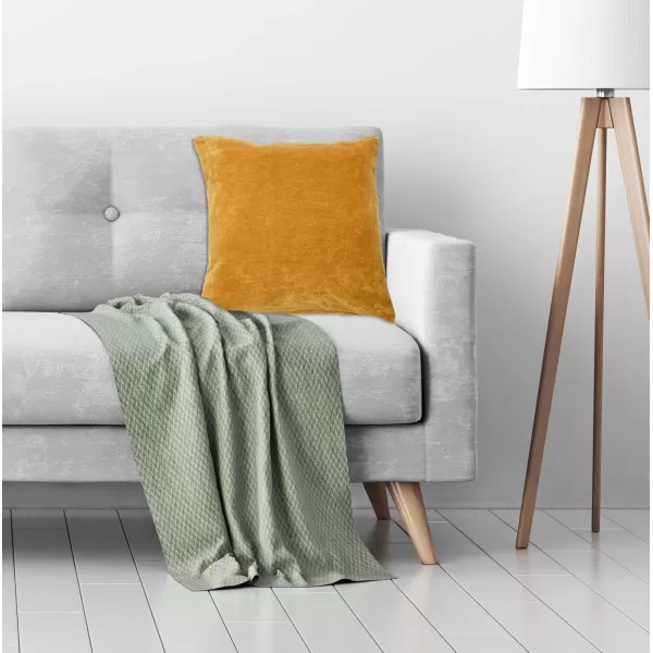 imageCreative CoOp 20quot Square Velvet Knife Edge Pillow Decorative Pillow Cover 20quot x 20quot YellowYellow