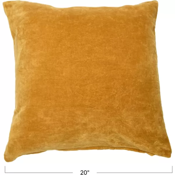 imageCreative CoOp 20quot Square Velvet Knife Edge Pillow Decorative Pillow Cover 20quot x 20quot YellowYellow