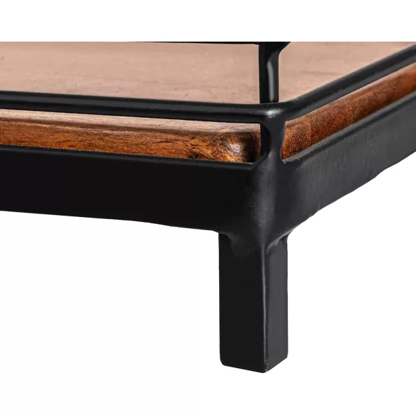 imageCreative CoOp 2Tier Acacia Wood ampamp Metal Stand