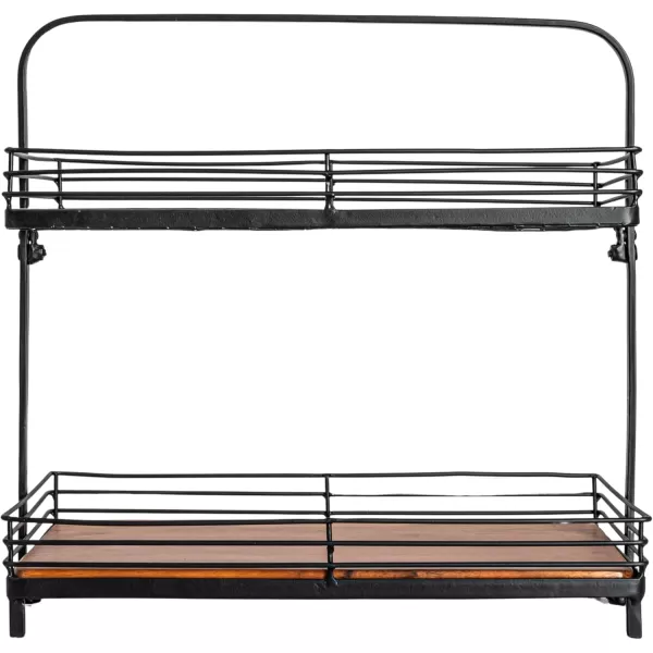 imageCreative CoOp 2Tier Acacia Wood ampamp Metal Stand
