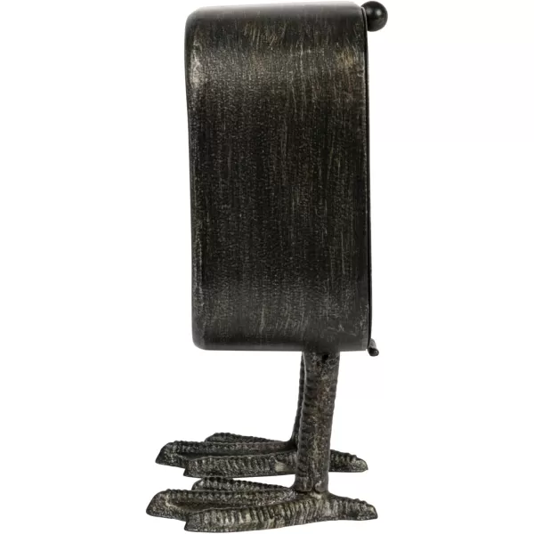 imageCreative CoOp 775 Inches Metal Standing Duck Feet Gunmetal Finish Clock Black