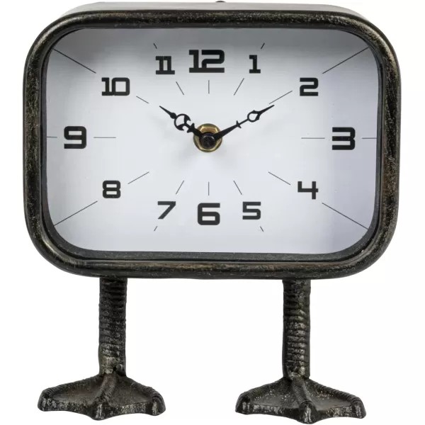 imageCreative CoOp 775 Inches Metal Standing Duck Feet Gunmetal Finish Clock Black