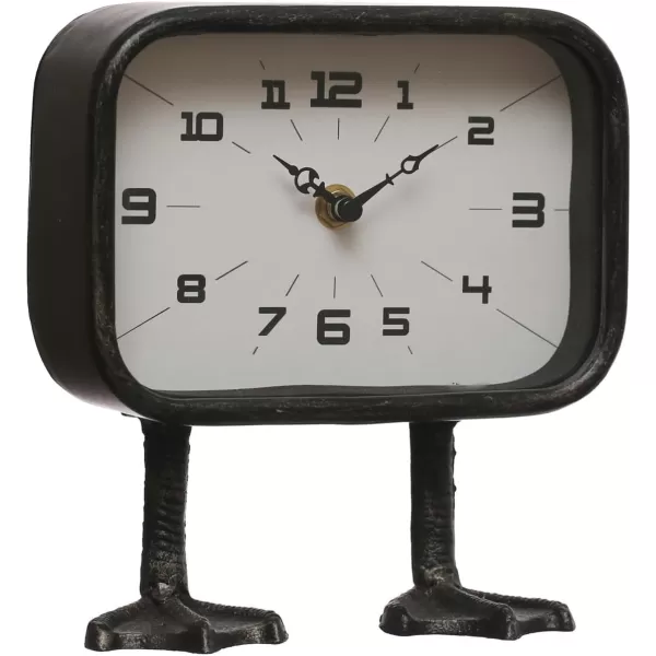 imageCreative CoOp 775 Inches Metal Standing Duck Feet Gunmetal Finish Clock Black