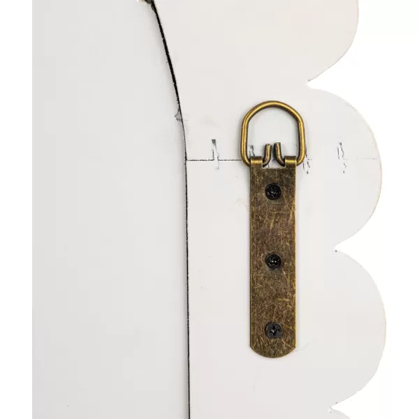 imageCreative CoOp Arched Raised Scallop Pattern Wood Wall Mirror White