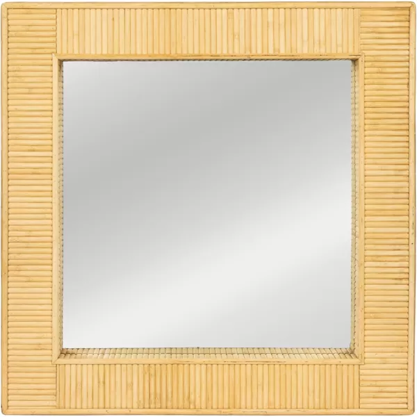 imageCreative CoOp Bamboo Rectangular Wall Mirror NaturalNatural