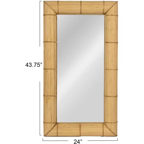 imageCreative CoOp Bamboo Rectangular Wall Mirror NaturalNatural