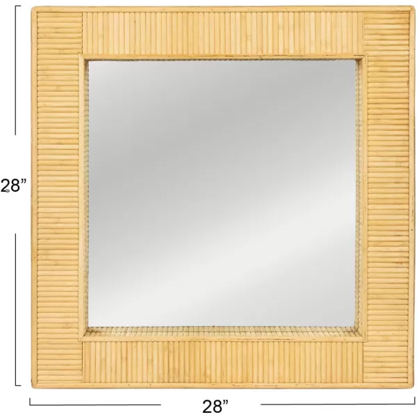 imageCreative CoOp Bamboo Rectangular Wall Mirror NaturalNatural
