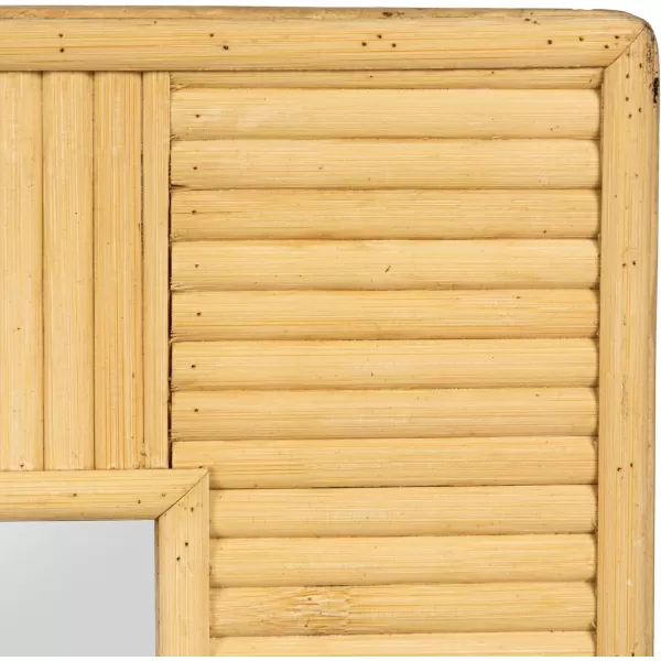 imageCreative CoOp Bamboo Rectangular Wall Mirror NaturalNatural