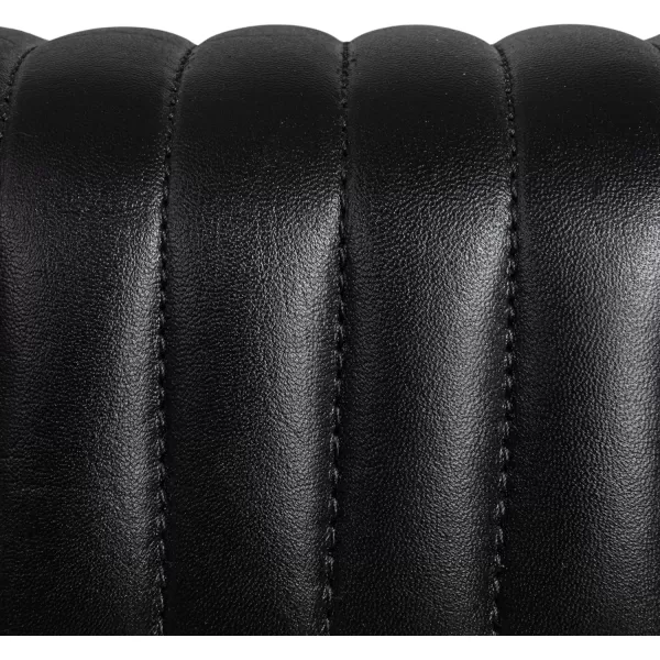 imageCreative CoOp Black Mango Wood and Leather Grid BenchBlack