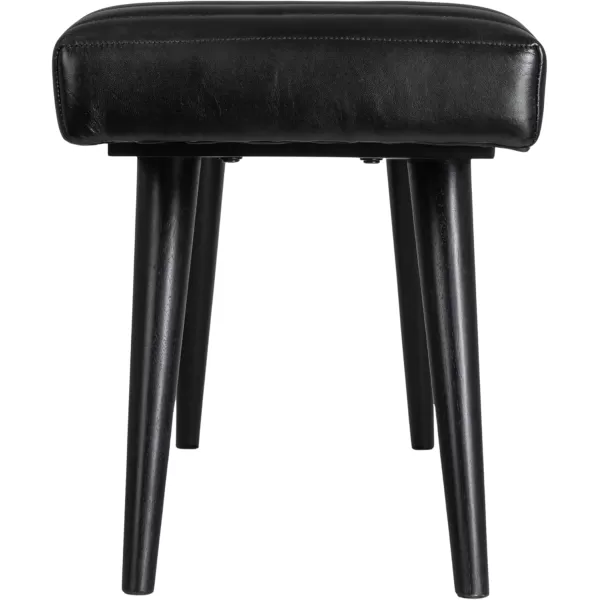 imageCreative CoOp Black Mango Wood and Leather Grid BenchBlack