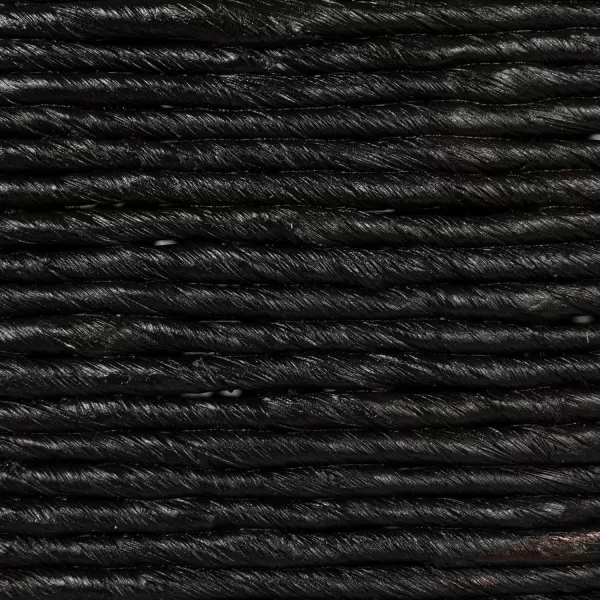 imageCreative CoOp Black Round Handwoven Corn Rope Barrel Coffee TableBlack