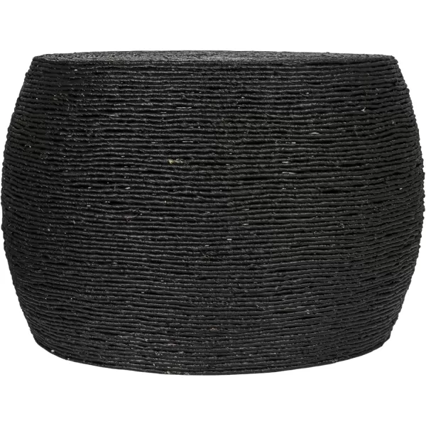 imageCreative CoOp Black Round Handwoven Corn Rope Barrel Coffee TableBlack