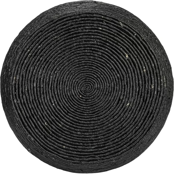 imageCreative CoOp Black Round Handwoven Corn Rope Barrel Coffee TableBlack