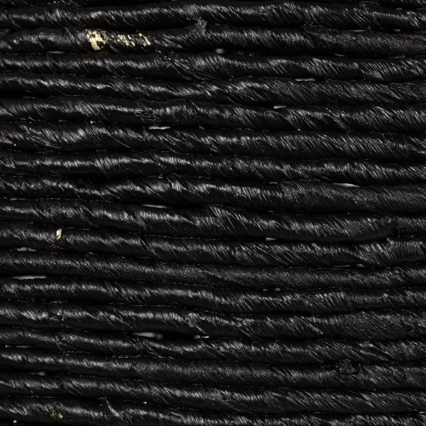 imageCreative CoOp Black Round Handwoven Corn Rope Barrel Coffee TableBlack