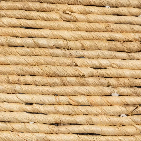 imageCreative CoOp Black Round Handwoven Corn Rope Barrel Coffee TableNatural