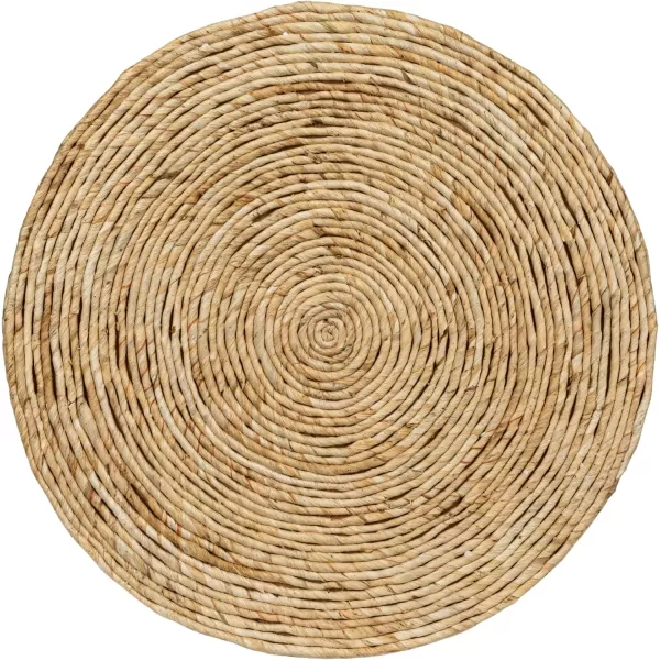 imageCreative CoOp Black Round Handwoven Corn Rope Barrel Coffee TableNatural