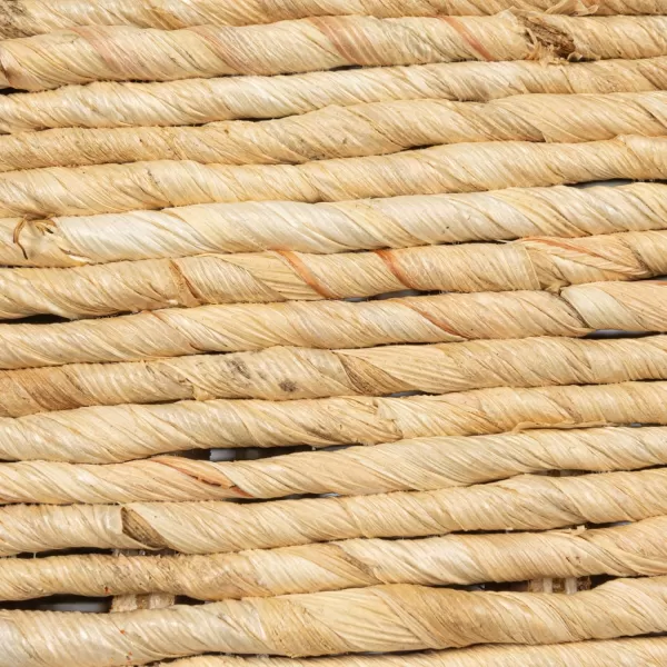 imageCreative CoOp Black Round Handwoven Corn Rope Barrel Coffee TableNatural