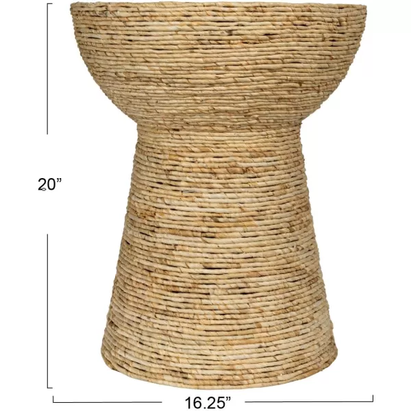 imageCreative CoOp Black Round Handwoven Corn Rope Barrel Coffee TableNatural