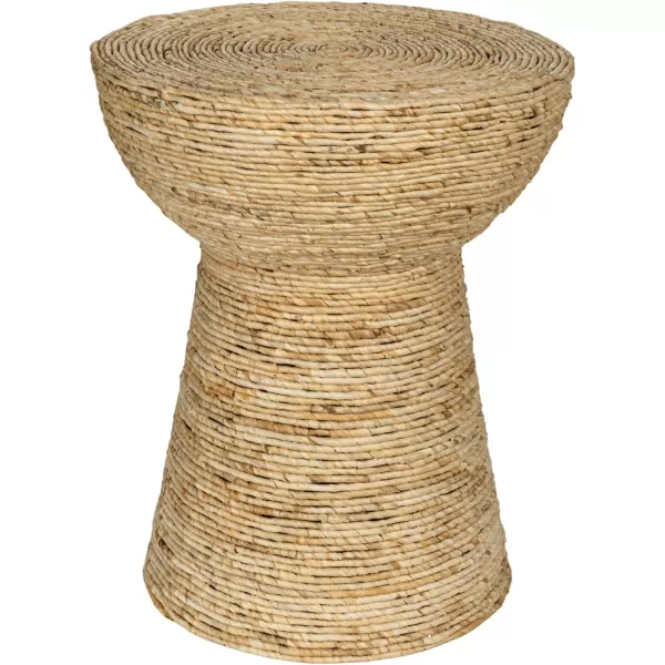 imageCreative CoOp Black Round Handwoven Corn Rope Barrel Coffee TableNatural